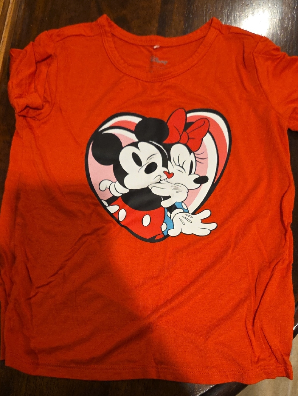 Disney By Posh Peanut Minnie & Mickey Heart Short Sleeve Tee